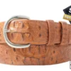 Genuine Hornback Cognac Caiman Crocodile Leather Belt