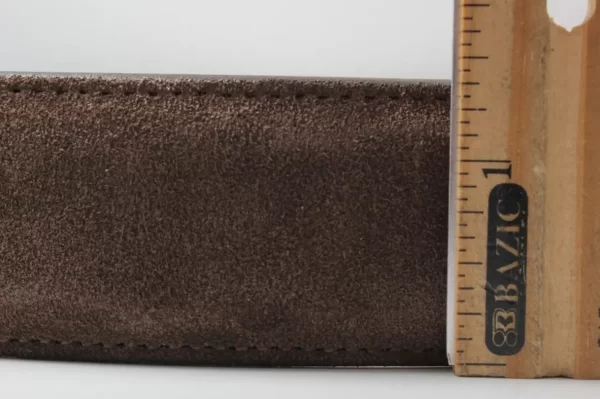 Handmade Genuine Brown Italian Suede Leather Belt for Men