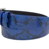 Handmade Genuine Natural Blue Python Leather Belt (Made in U.S.A)