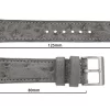 Gray Bruciato Full Quill Ostrich Leather Watch Strap