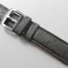 Grey Full Quill Ostrich Leather Watch Strap