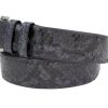 Handmade Genuine Graphite Black Python Leather Belt