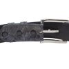 Handmade Genuine Graphite Black Python Leather Belt