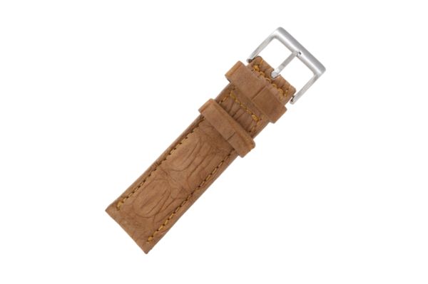 Genuine AAA Ultra Tan Suede Alligator Leather Watch Strap (Made in U.S.A)