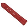 Genuine AAA Ultra Red Suede Alligator Leather Watch Strap (Made in U.S.A)