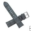 Genuine AAA Ultra Cadet Gray Suede Alligator Leather Watch Strap (Made in U.S.A)