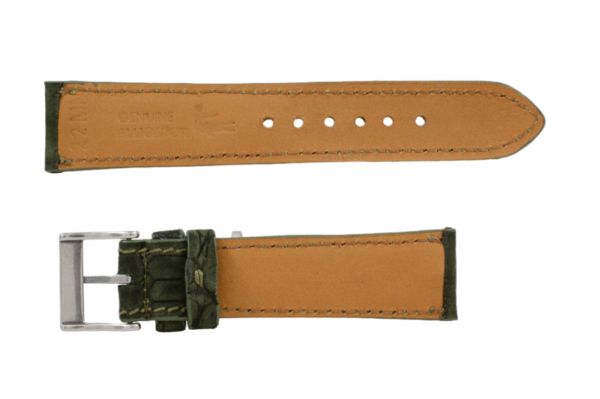 Genuine AAA Ultra Green Suede Alligator Leather Watch Strap (Made in U.S.A)