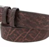 Handmade Genuine Dark Brown Elephant Leather Belt for Men Made in USA