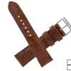 Cognac AAA Ultra Alligator Leather Watch Strap