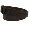 Hand Tooled Brown Full Quill Ostrich Leather Belt