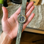 Natural Olive Green Lizard Leather Watch Strap