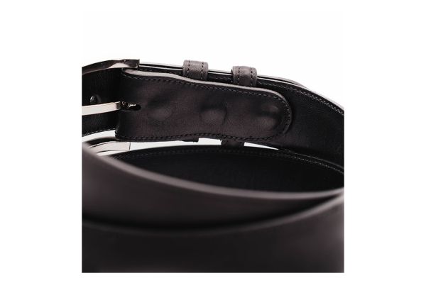 Authentic Black Italian Calf Leather Belt