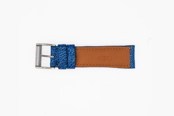 Handmade AAA Ultra Lapis Blue Ostrich Leg Leather Watch Strap (Made in U.S.A)