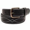 Buckaroo Black Italian Calf Leather Belt (Made in U.S.A)