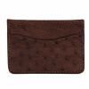 Full Quill Brown Ostrich Leather Wallet