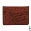 Full Quill Cognac Ostrich Leather Wallet