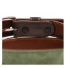 Hand tooled Olive Green Italian Suede Leather Belt