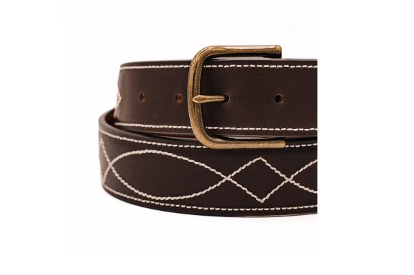 Buckaroo Brown Italian Calf Leather Belt