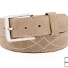 Buckaroo-Cappuccino-Italian-Suede-Leather-Belt-Made in USA