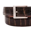 AAA ULTRA brown american alligator leather belt
