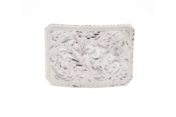 The Colonel Hand Engraved Filigree Sterling Silver (.925) Trophy Belt Buckle