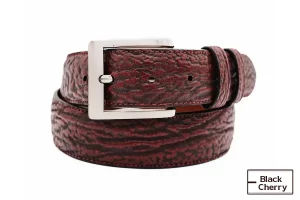 Black Cherry Shark Leather Belt a