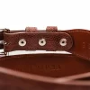 Cognac Tapered Lizard Leather Belt