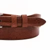Cognac Tapered Lizard Leather Belt