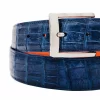 Ultra Blue American Alligator Leather Belt a