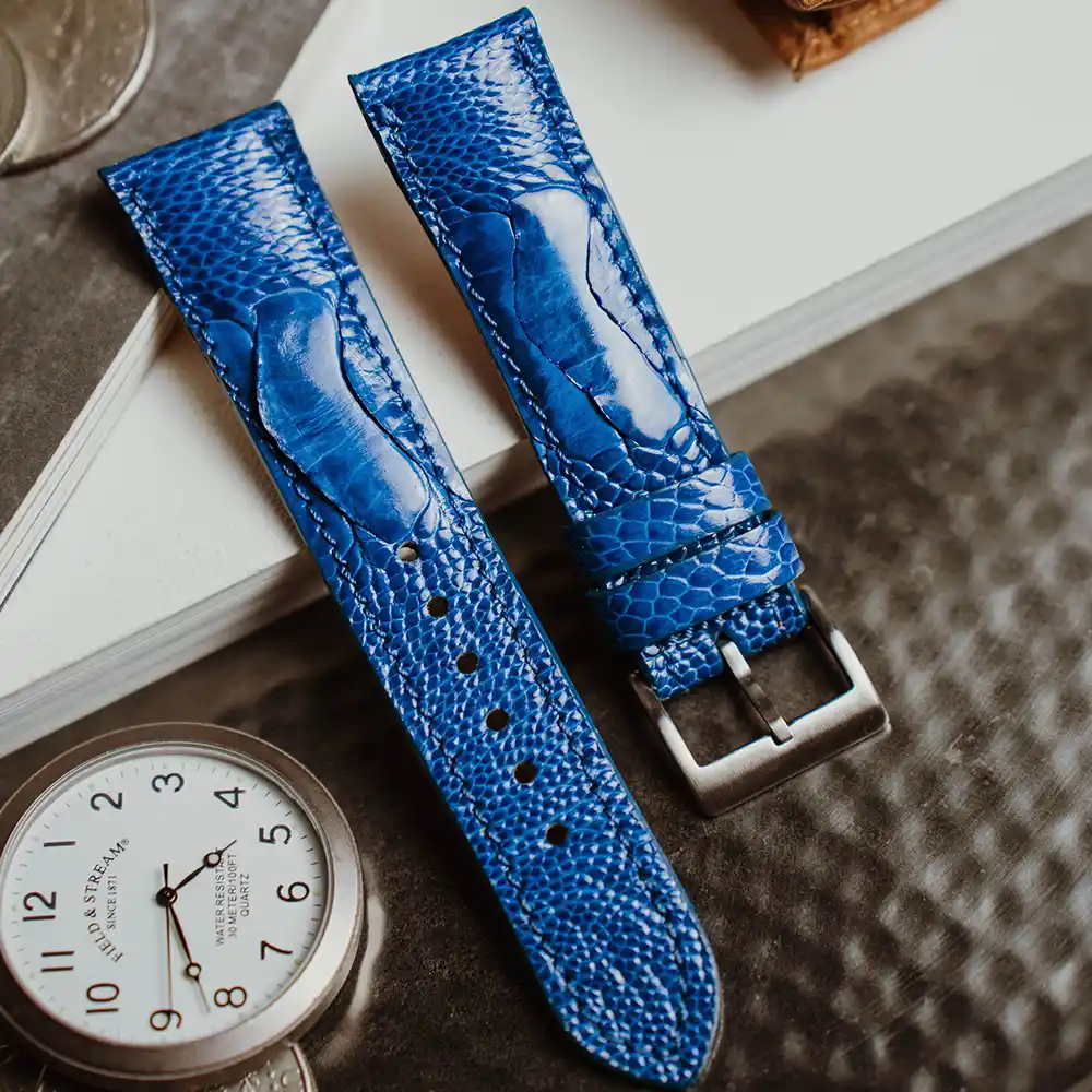 ostrich leg watch strap | Artifex Leather Works