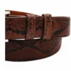 Cognac Python Belt with Black Buckle