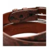 Cognac Python Belt with Black Buckle