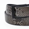 Gray Python Belt with black buckle a