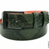 Green Python Belt with Black Buckle a